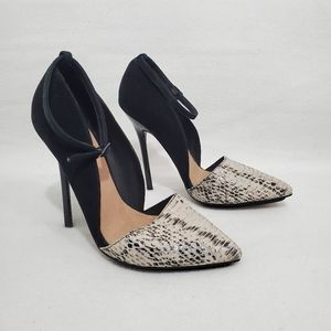 Renvy Fierce D'Orsay Snake Print Stiletto Heels
